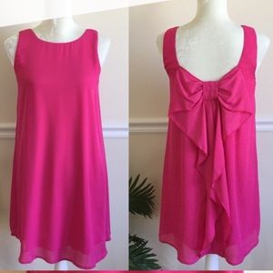 Hot pink bow dress